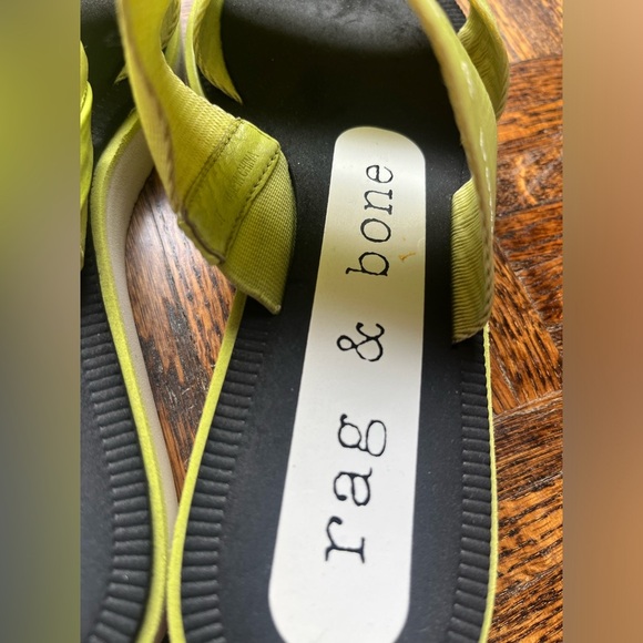 RAG + BONE - MILA slip on, open toed sandal in Acid-Green (Size 37) - Picture 6 of 16